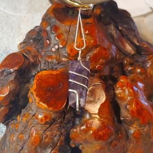 Chevron Amethyst Pendant